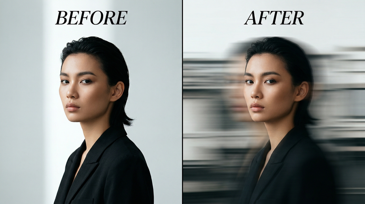 Cinematic motion blur effect