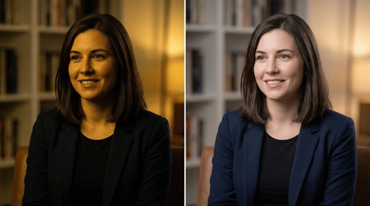 Instantly correct poor lighting hues