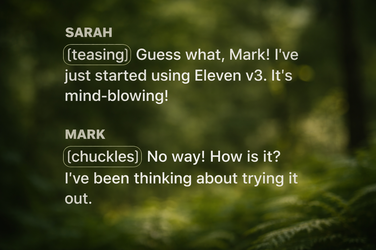 Multi-speaker dialogue and conversations