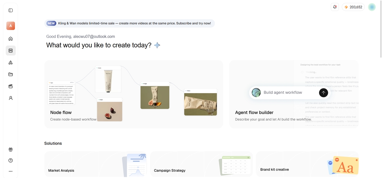 Access the "Agent flow builder" tool