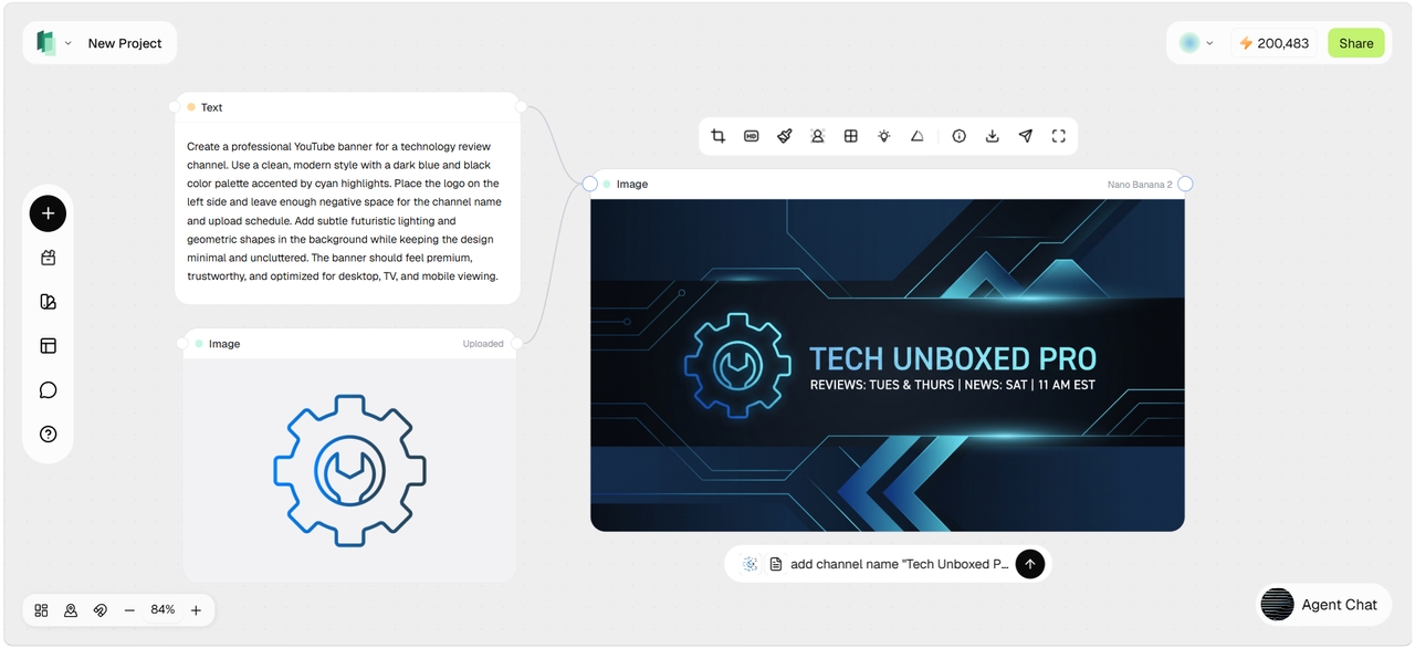 Generate, refine and export your banner