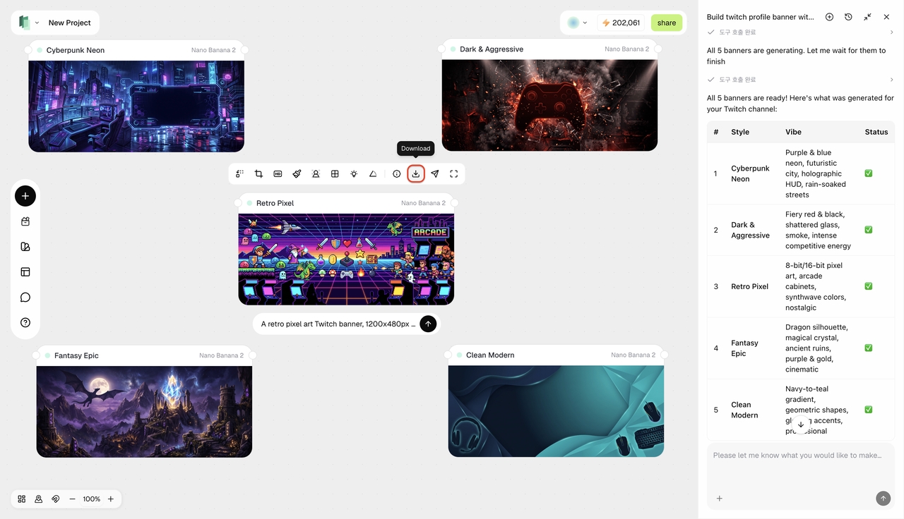 Generate and bulk export your streaming package 