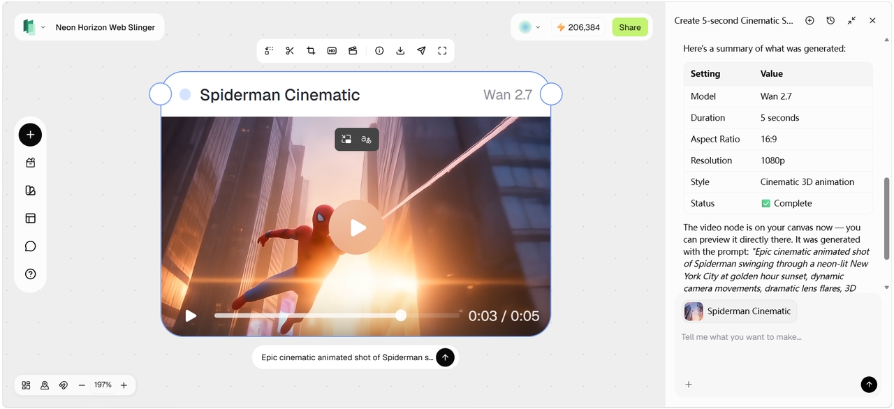 Export your AI-generated video by WAN 2.7