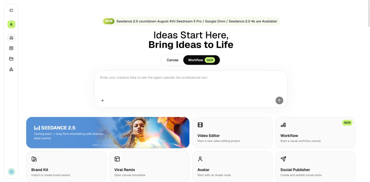 Acceder al "Workflow Canvas"