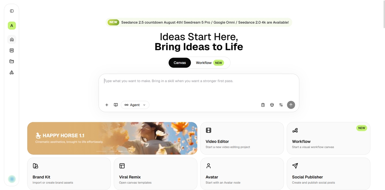 Acceder al espacio de trabajo "Canvas" de Framia Pro