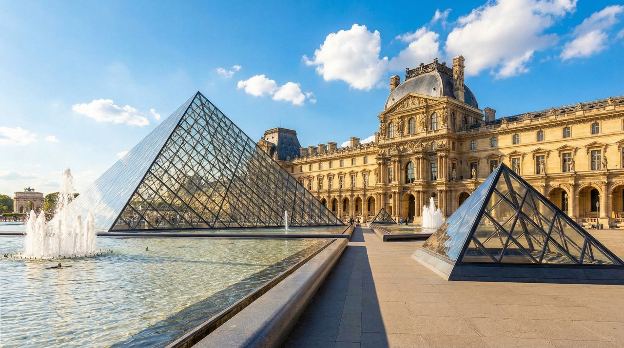 4K AI-generated image of the Louvre Museum