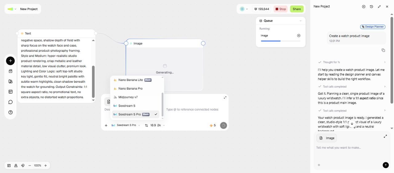 Adjust generation settings