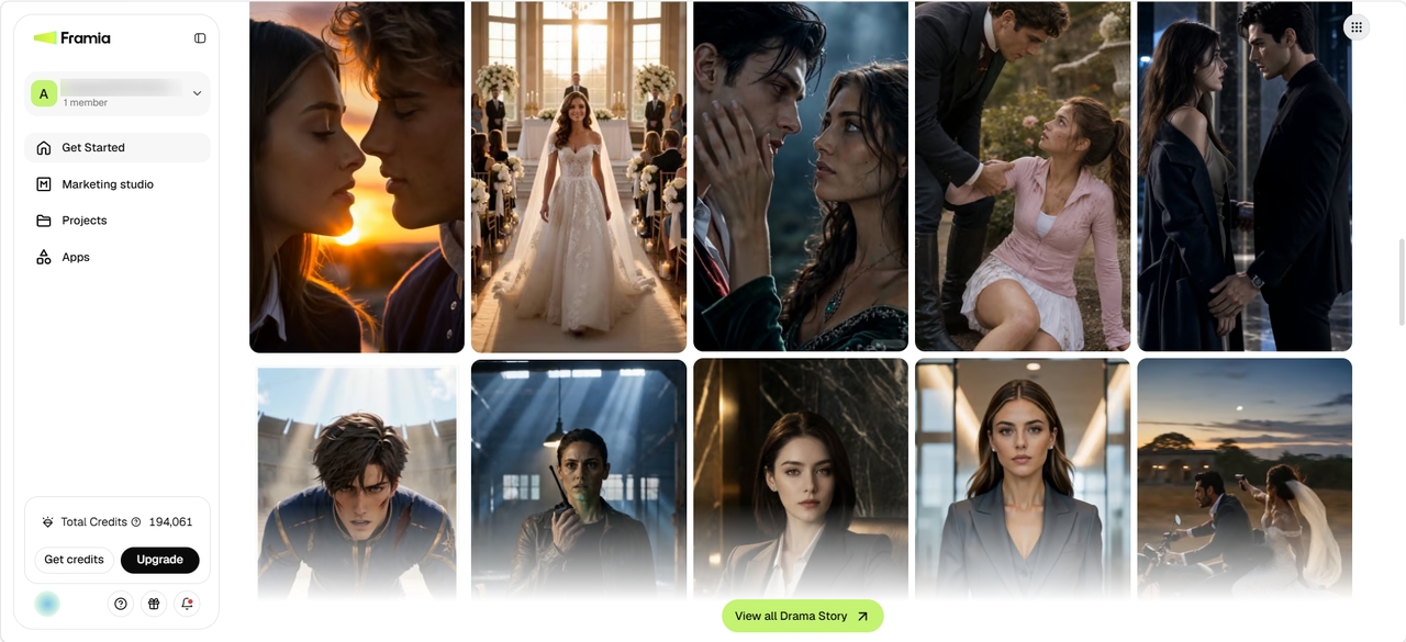 Choose an AI short drama template